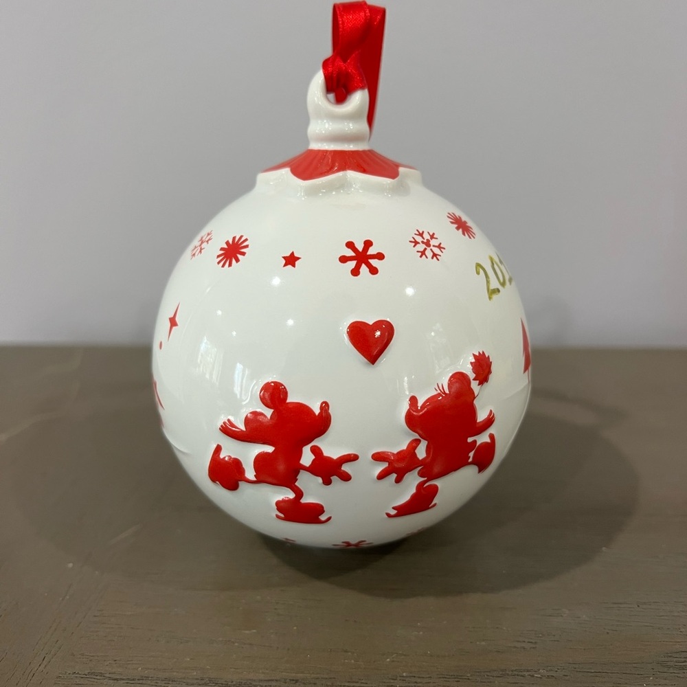 Disney Ceramic Ornament with Mickey Mouse, Goofy, and Donald Duck